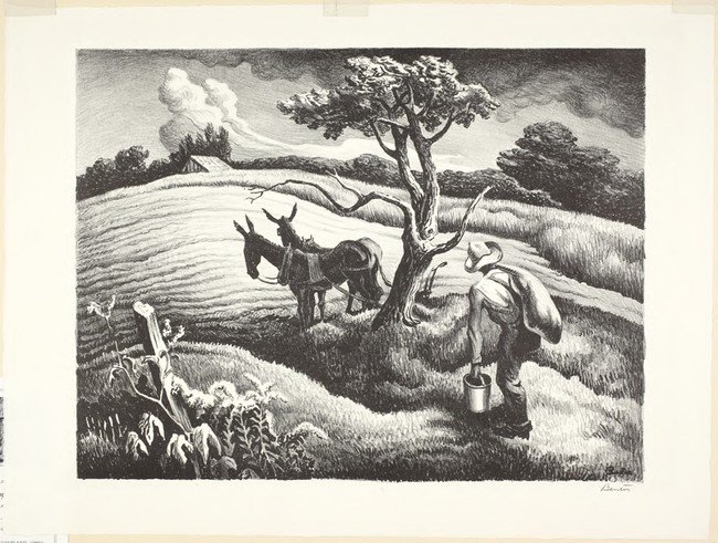 Approaching Storm (1938) by Thomas Hart Benton, at the Princeton University Art Museum