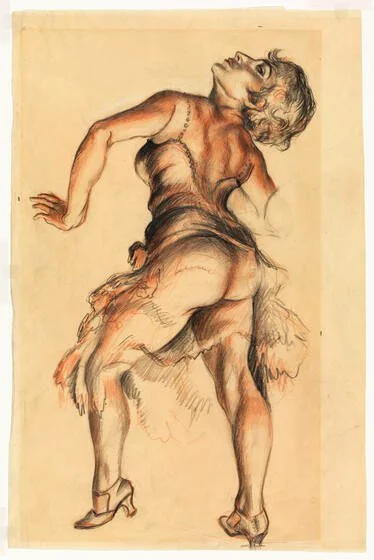Dancer (1930) by Thomas Hart Benton (Drawing)
