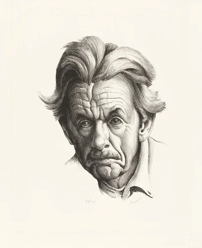 Self-Portrait (1973) by Thomas Hart Benton (Lithograph)