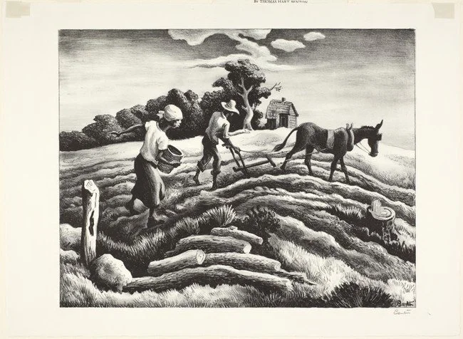 Planting (1939) by Thomas Hart Benton, at the Princeton University Art Museum