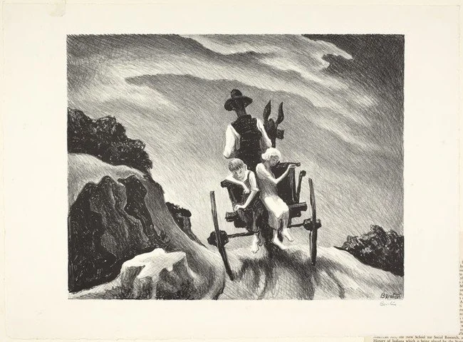 Goin' Home (1937) by Thomas Hart Benton, at the Princeton University Art Museum