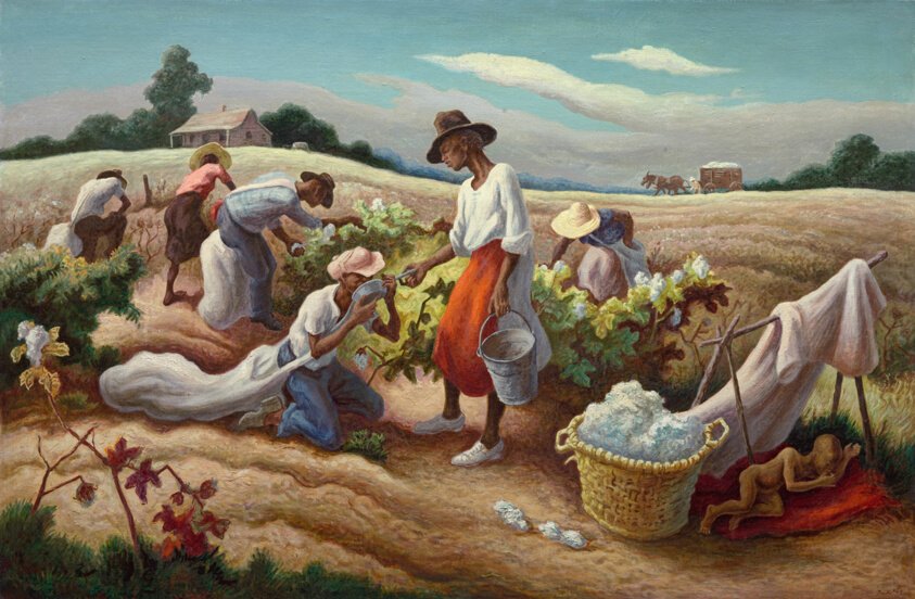 Cotton Pickers (1945) by Thomas Hart Benton