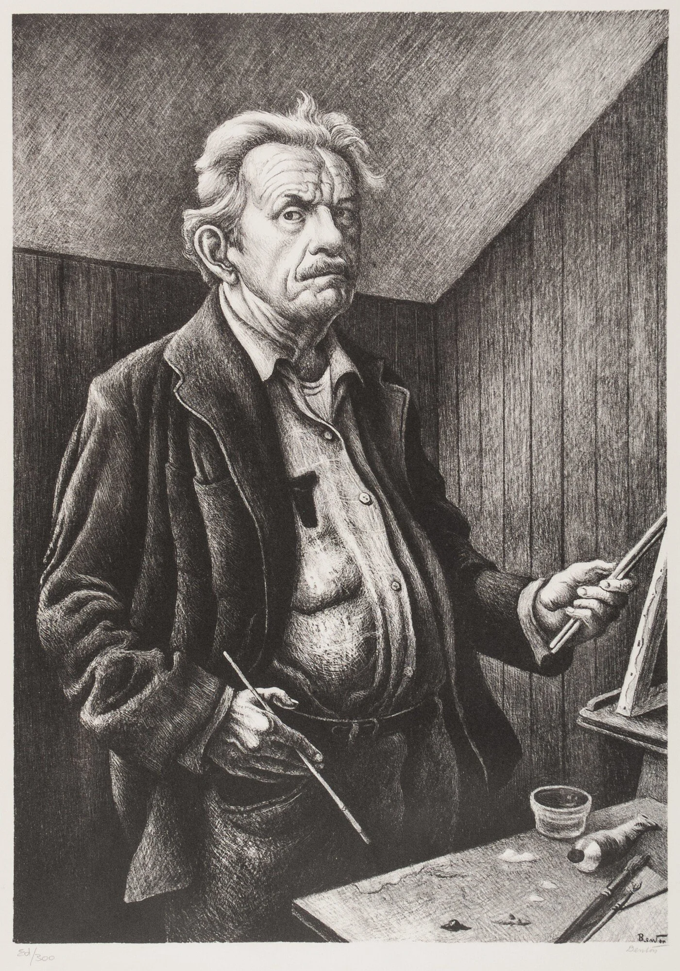 Self-Portrait (1972) by Thomas Hart Benton, at the Amon Carter Museum of American Art