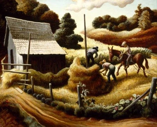 Haystack (1938) by Thomas Hart Benton, at ​​​​Museum of Fine Arts, Houston