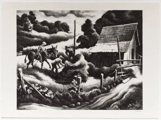 Haystack (1938) by Thomas Hart Benton, at ​​​​Museum of Fine Arts, Houston