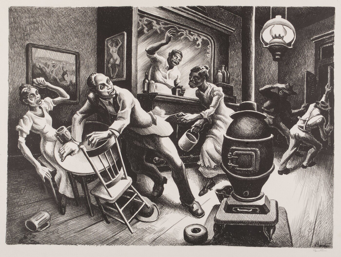 Frankie and Johnnie (1936) by Thomas Hart Benton, at the Amon Carter Museum of American Art