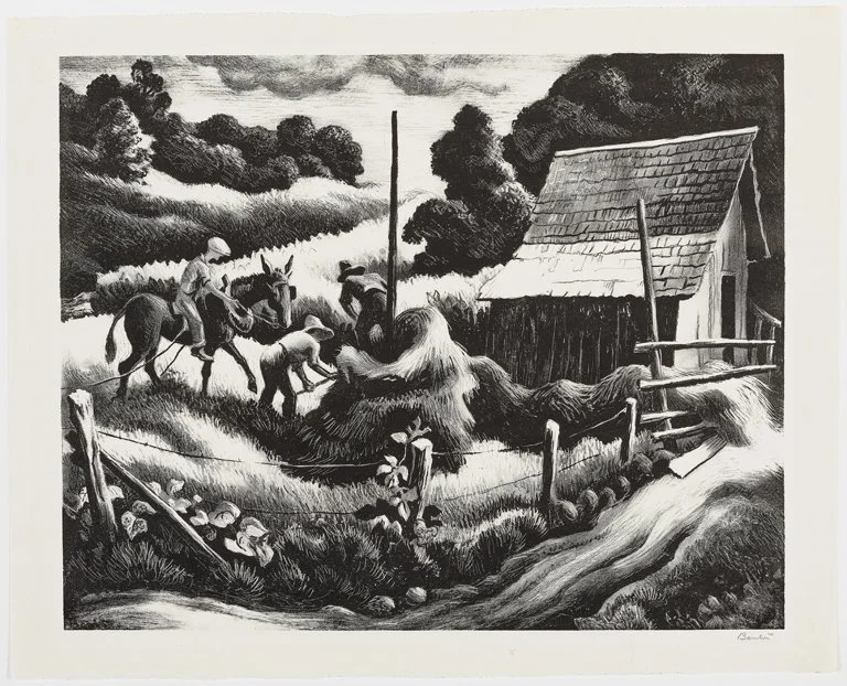 Haystack (1938) by Thomas Hart Benton (Lithograph)