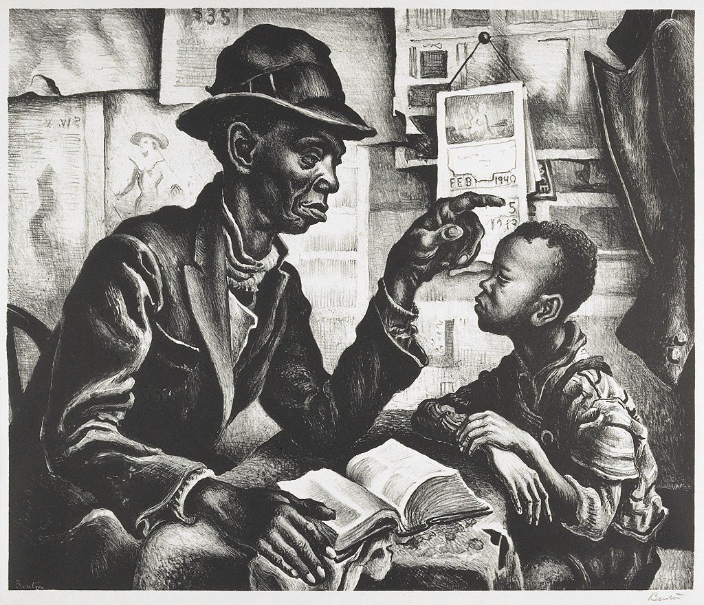 Instruction (1940) by Thomas Hart Benton (Lithograph)