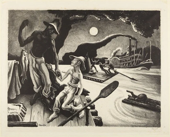 Huck Finn (1936) by Thomas Hart Benton, at the Princeton University Art Museum