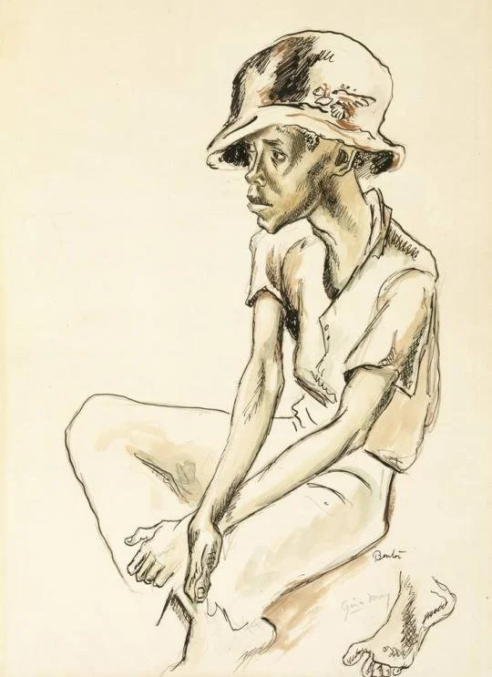 Gina May (n.d) by Thomas Hart Benton, at ​​​​Museum of Fine Arts, Houston