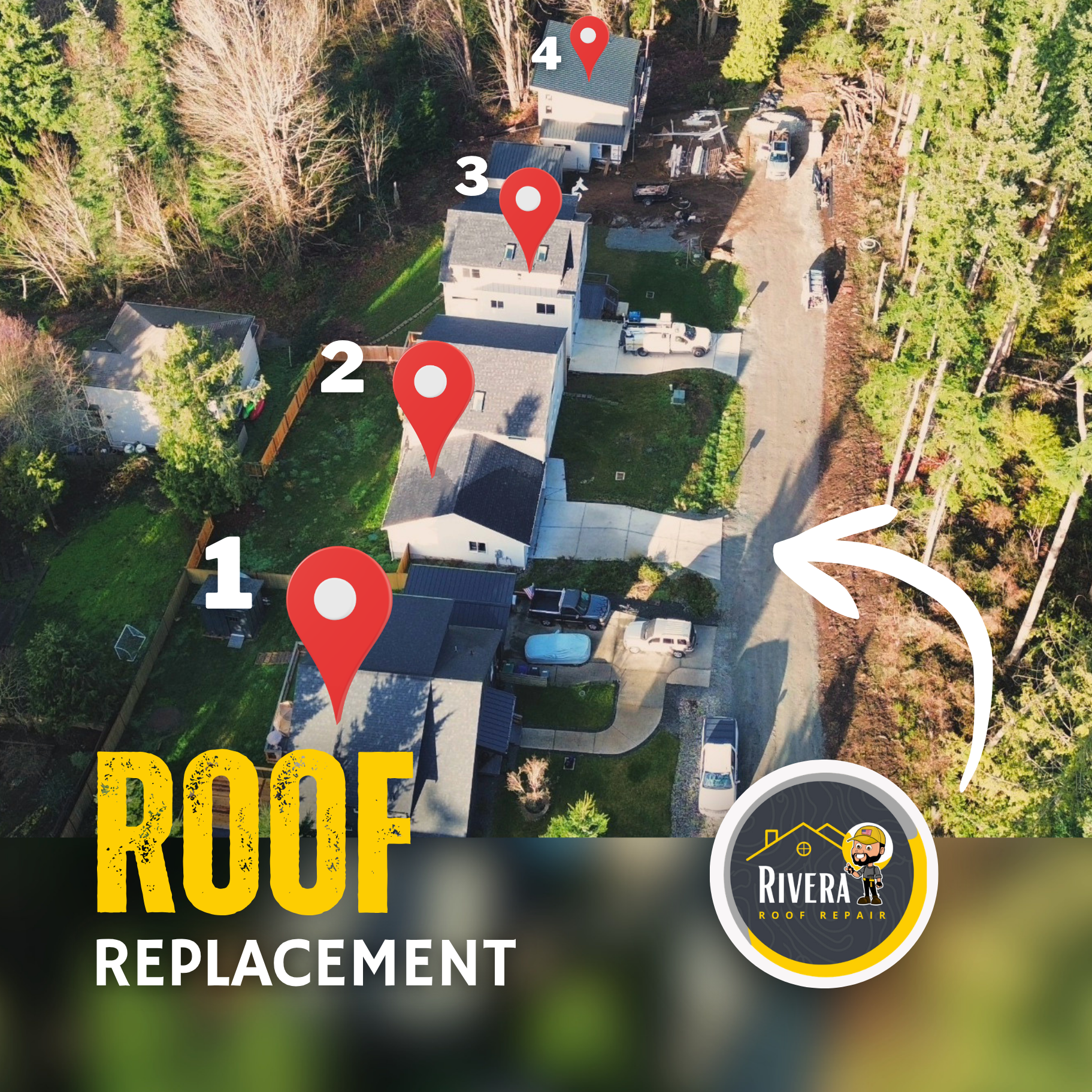 Four roofs, all done over the years on these new construction homes.
The builder built them one at a time and we were given the opportunity to let our roofers do what they do best.
Great way to close out 2025.
Thank you to all who have supported sinc