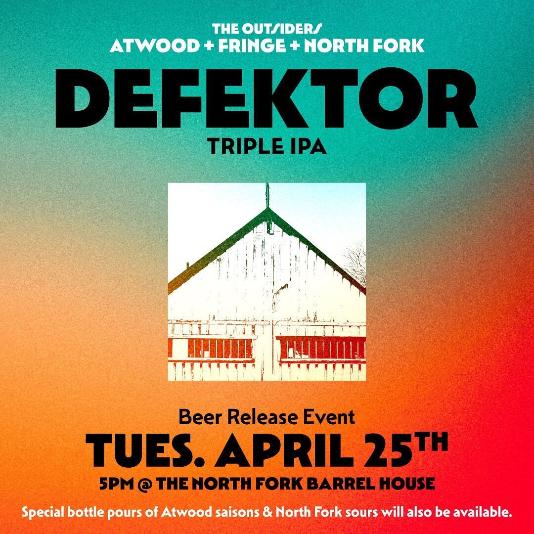 Today. 5pm. @north_fork_barrelhouse 

The release of the final The Outsiders collaboration beer with @fringebrewing__  and @north_fork_brewery 

#atwood #farmbrewery #brewedinabarn #blainebythesea #northofthenooksack #bellinghambeer #wabeer #craftbee