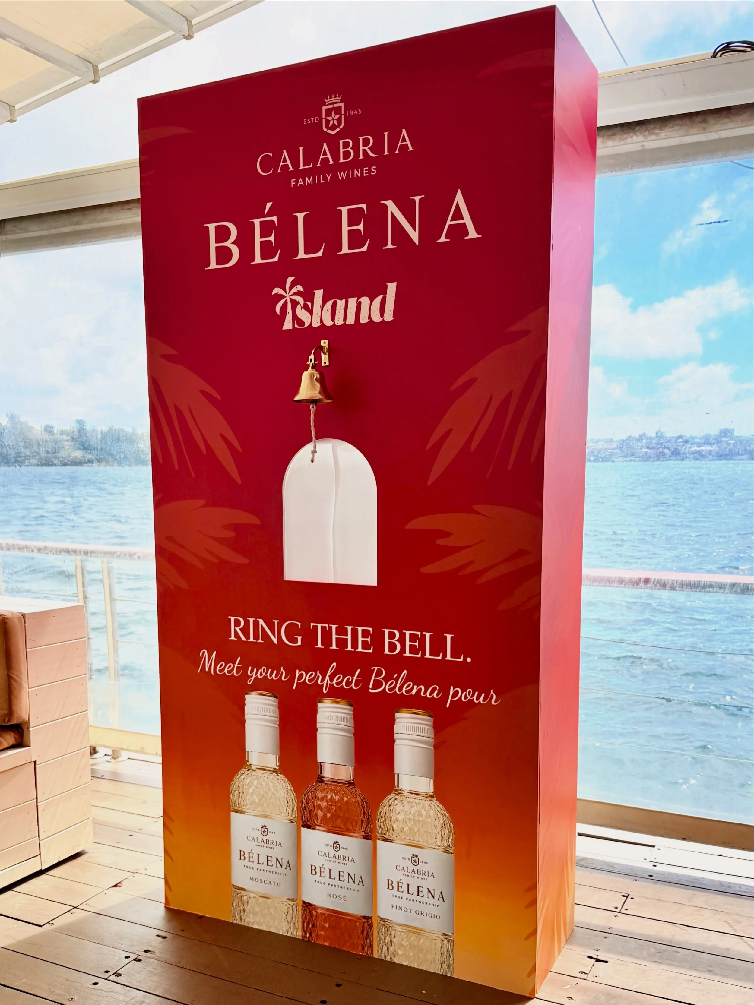 🍷🇮🇹 A splash of Calabria on Sydney Harbour! 🌊

What better way to celebrate Calabria Family Wines than with a stunning waterfront party at The Island Sydney!

From custom 3D-printed life rings to an eye-catching ring wall, bar-front banner and br