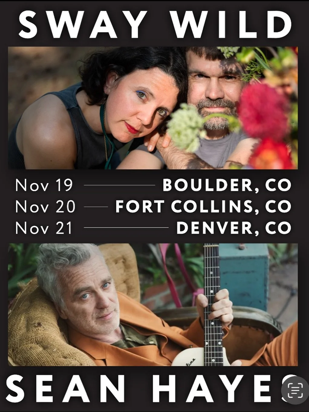 Colorado! Got tickets yet for this tour?! These shows are going to be so dang special, we really hope you can join us. Thanks!

Flagstaff, you too! ❤️

UPCOMING SHOWS:
11.19 Boulder, CO @etown_radio 🗻
11.20 Fort Collins, CO @armoryfoco 🗻
11.21 Denv