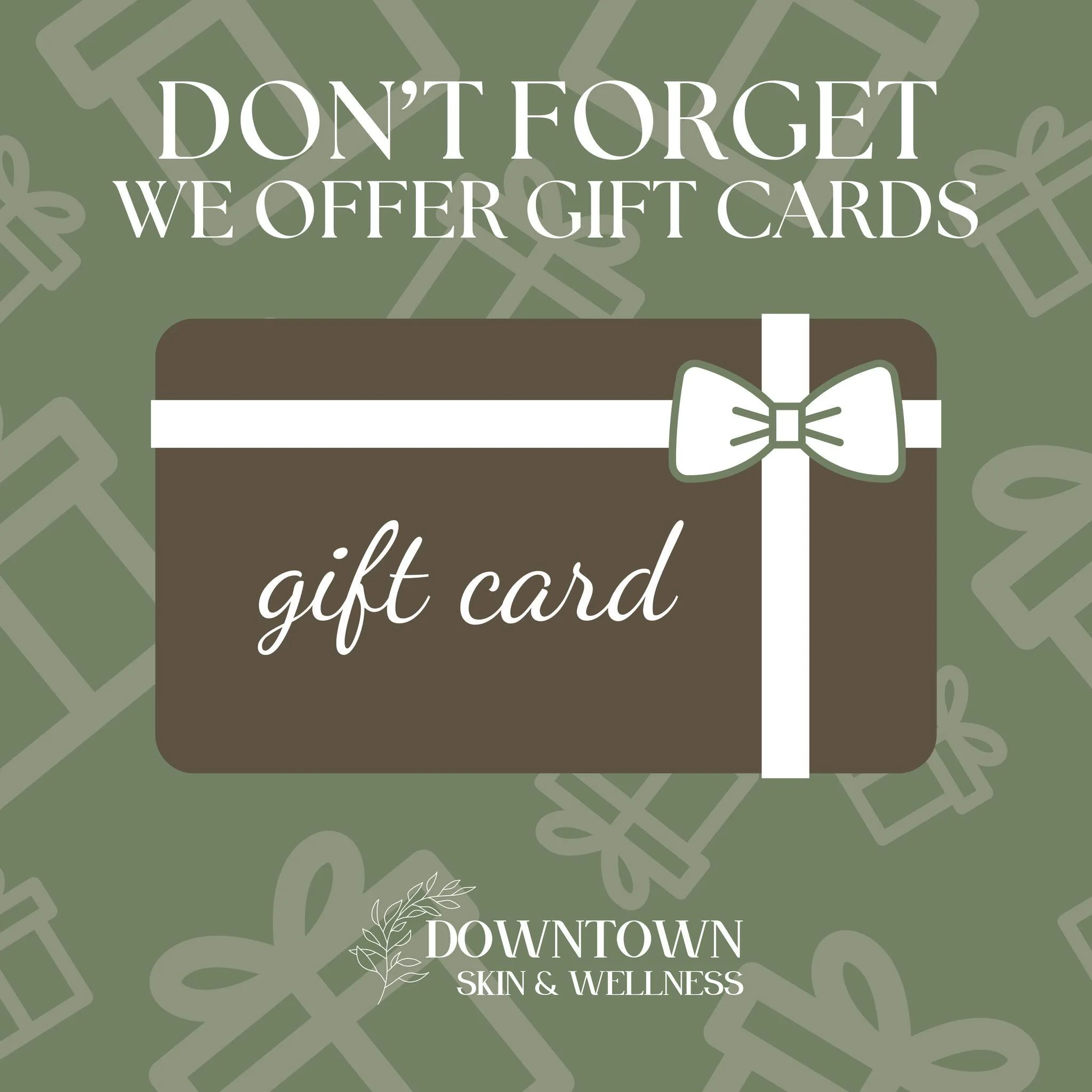 Still searching for the perfect last minute gift? ✨ Our gift cards are always the right choice! Luxurious, thoughtful, and guaranteed to make anyone on your list feel celebrated 🤍

Give the gift of glow, relaxation, and self-care this holiday season