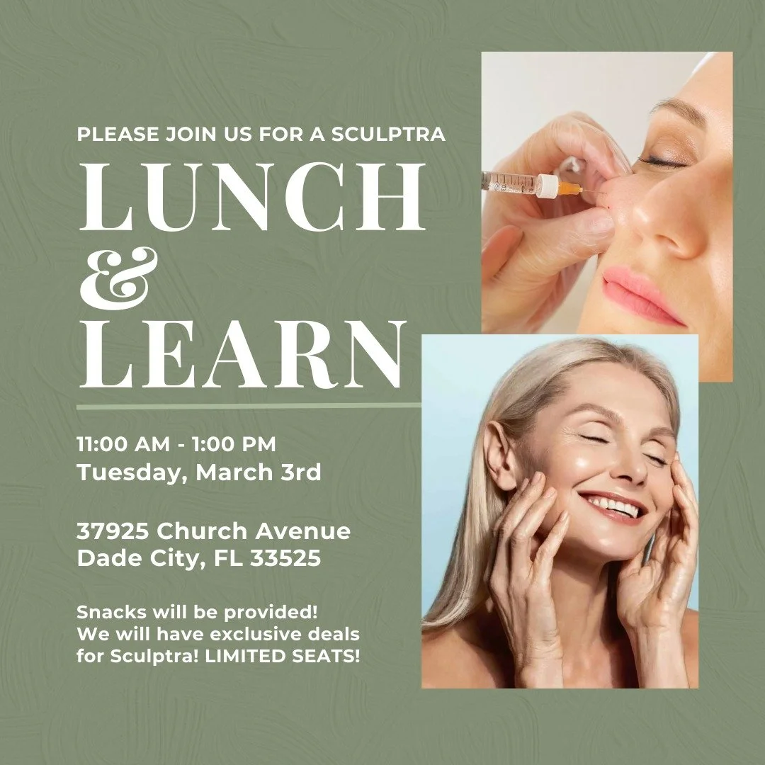 ✨ Sculptra Lunch &amp; Learn -  THIS WEEK! ✨

Join us this Tuesday from 11 AM &ndash; 1 PM for an exclusive Sculptra Lunch &amp; Learn!

We&rsquo;ll be diving into how Sculptra works to stimulate collagen, restore volume, and create natural, long-las