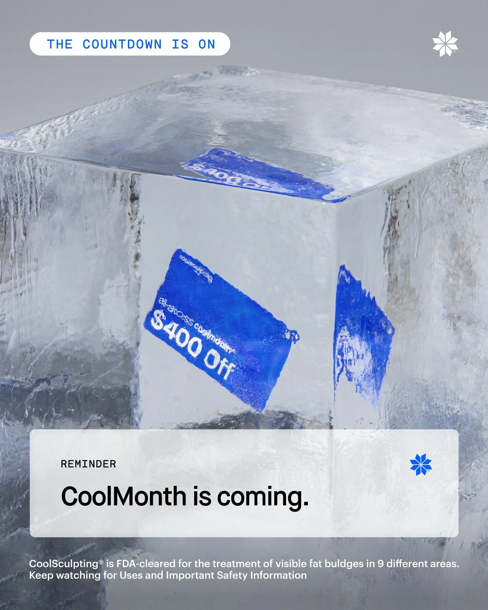 Set a reminder! CoolMonth is coming. 🧊 🤫 Get ready for All-Access, Amazing Deals &amp; Even Better Treatments...all month long.