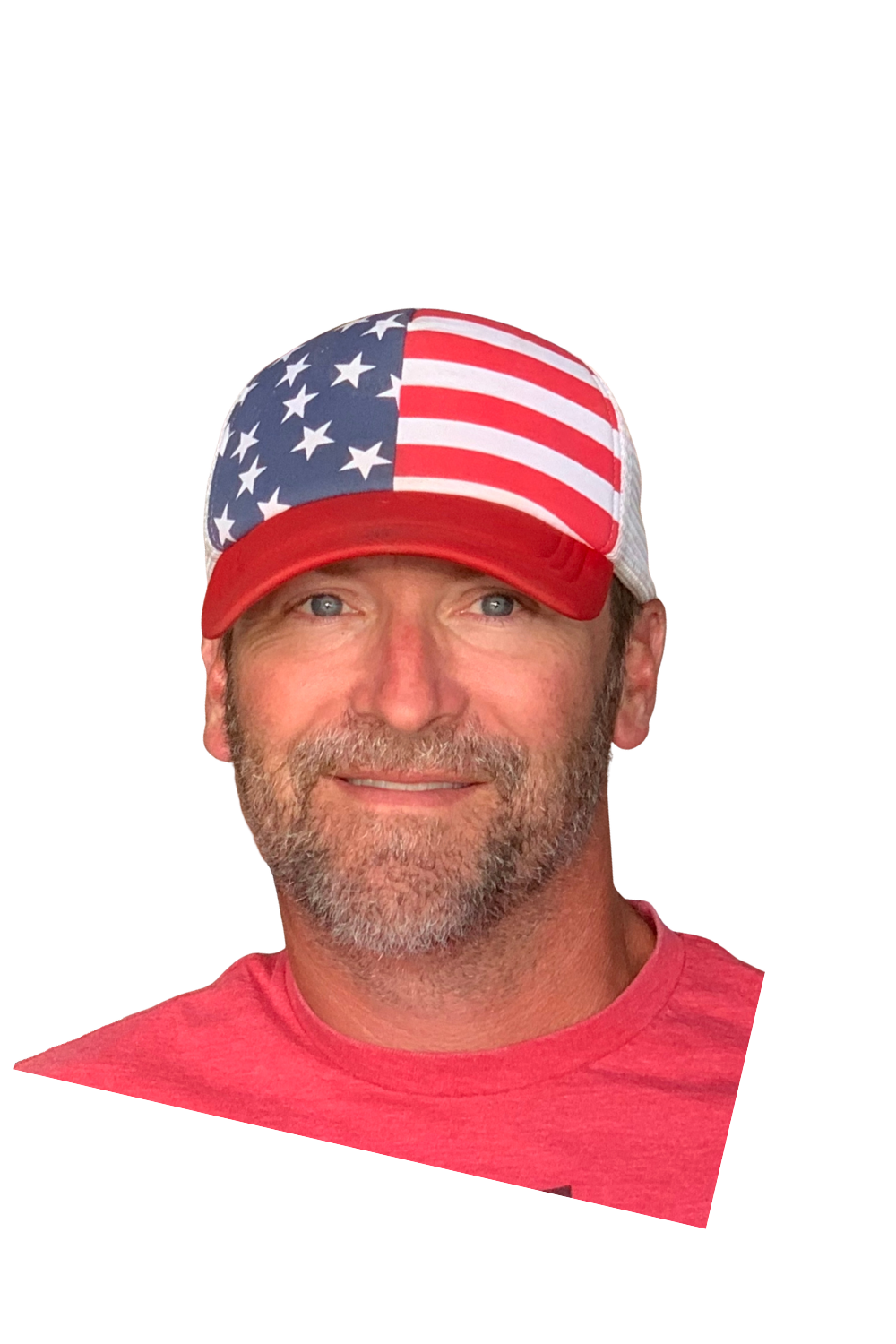 PG McAdams in American Flag Hat