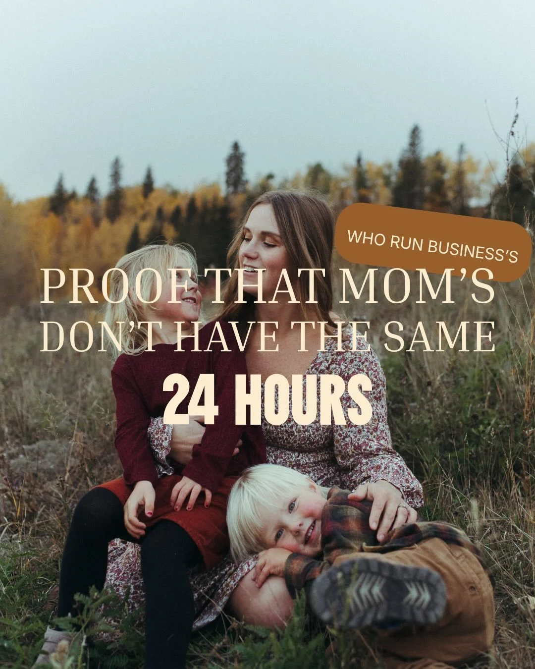 Looking back now I have to laugh at how often I tried to run my business (and life) like someone else&rsquo;s. 

The coach who has no kids. 
The designer who can work for 8-10hrs a day. 
The guru whose sole job is social media. 

Moms do not have the