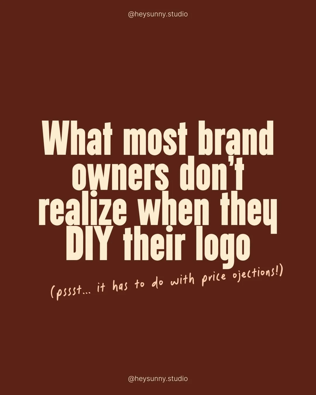 &ldquo;Looks cheap, must be cheap&rdquo; 

Name one thing we love to hear those words about 😂 

Not your brand though, DEFINITELY not your brand. 

But all that DIY work you did with your logos is unintentionally slapping that &lsquo;cheap&rsquo; ta
