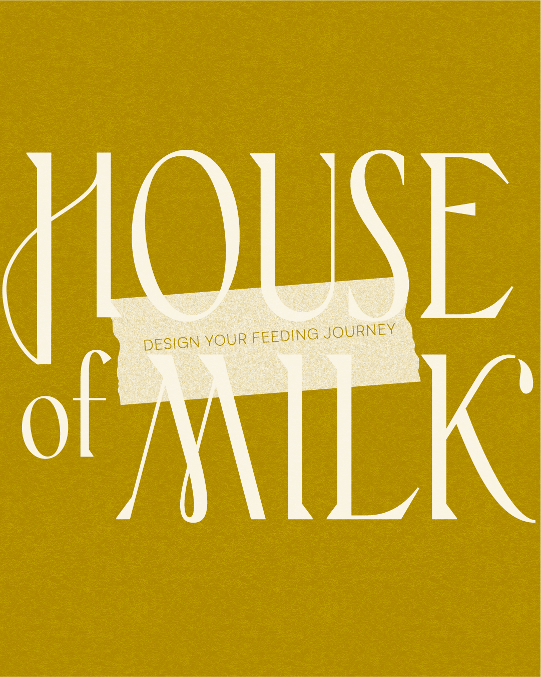 brand identity poster for playful and elegant lactation consultant house of milk