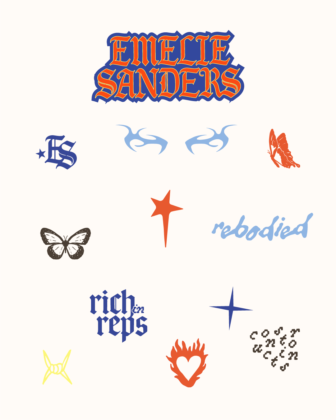 logo suite and illustrations for business coach personal brand