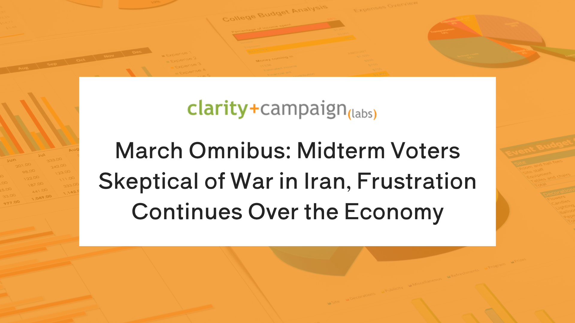Midterm Voters Skeptical of War in Iran - Findings from the March Omnibus