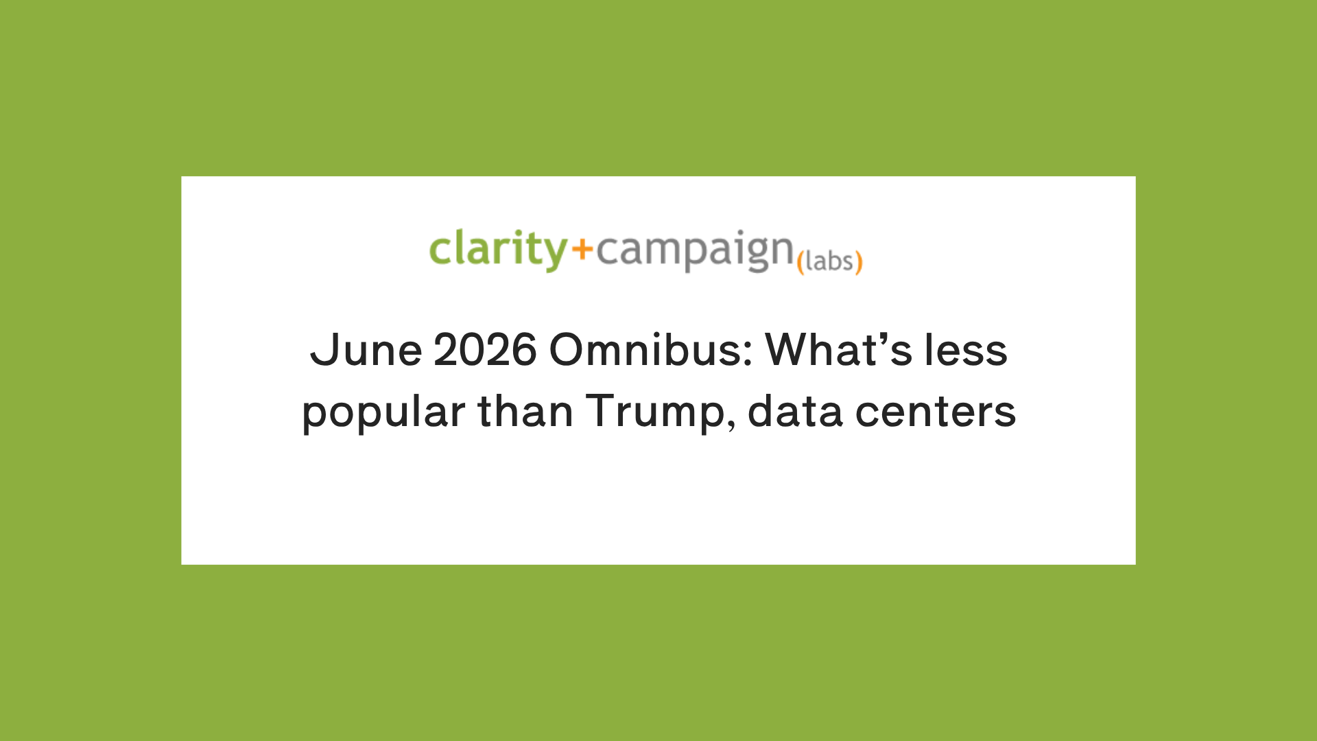What’s less popular than Trump? Data centers.