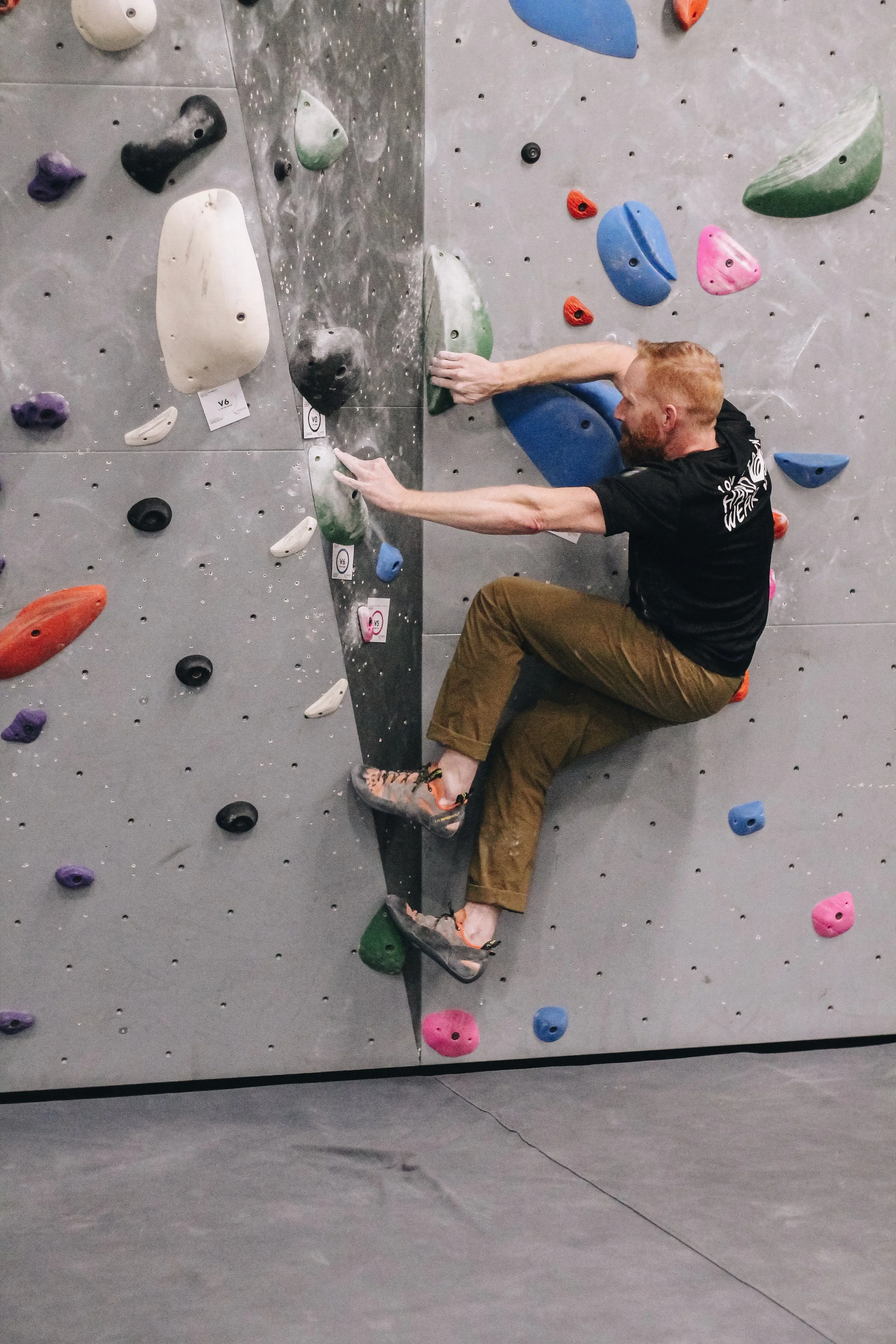 Adult Bouldering League — Vertical View