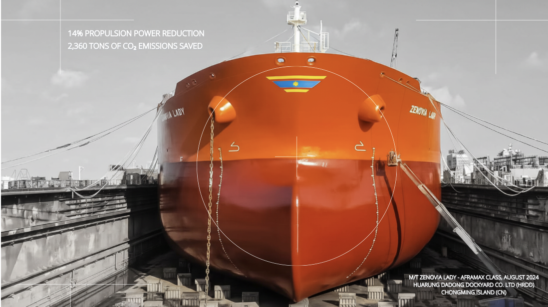 Azra Tech Delivers Efficiency and CO₂ Reduction on AFRAMAX Tanker ZENOVIA LADY (IMO 9389277) - Verified performance results support Western Shipping’s decarbonization strategy&nbsp;