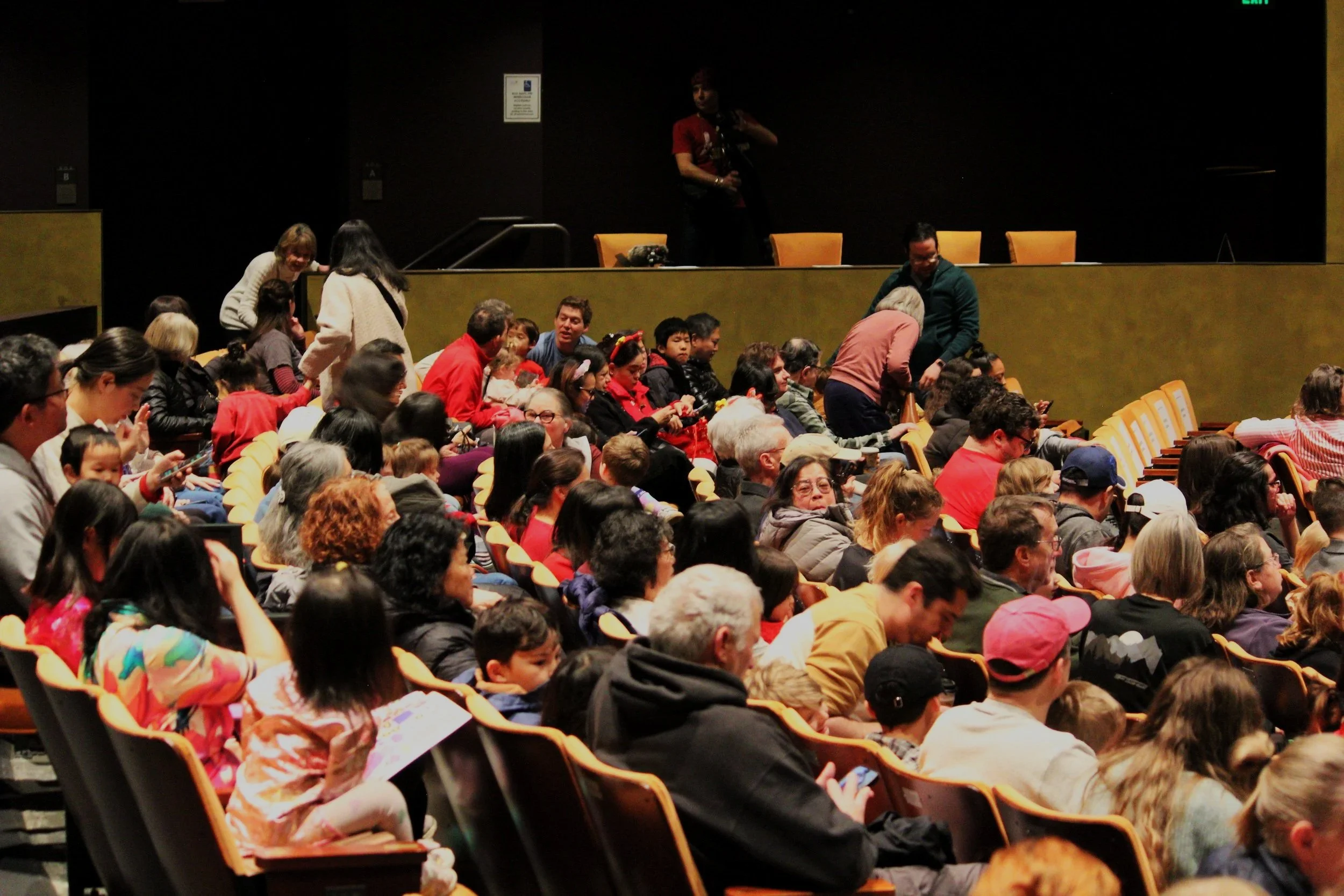 A crowd of people awaiting the Lunar New Year Edmonds Celebration