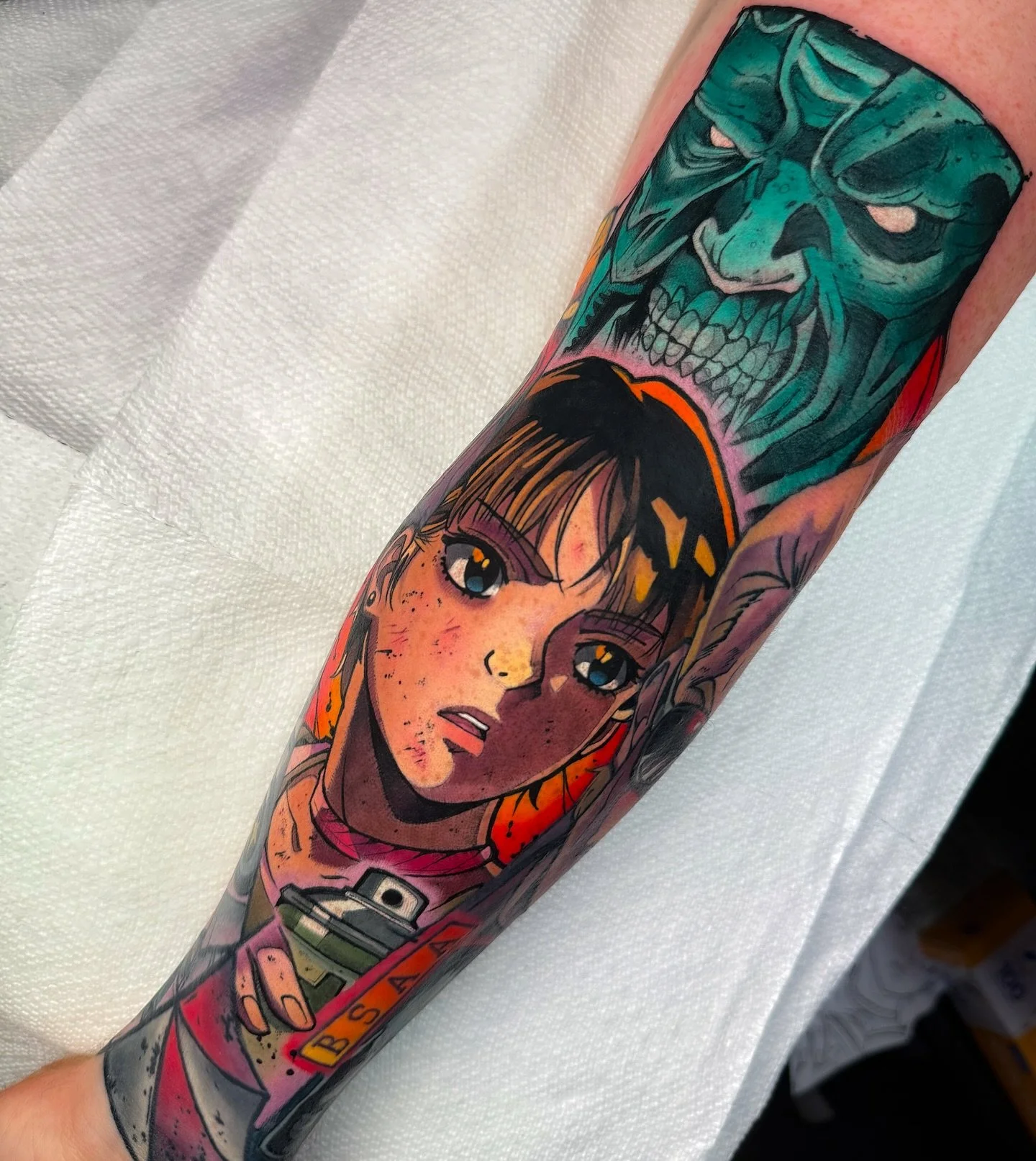 Resident Evil Rebecca 
#residentevil #allegoryink #blaklist #allegoryblak #nimbustattoo #animetattoo #anime #tattoo