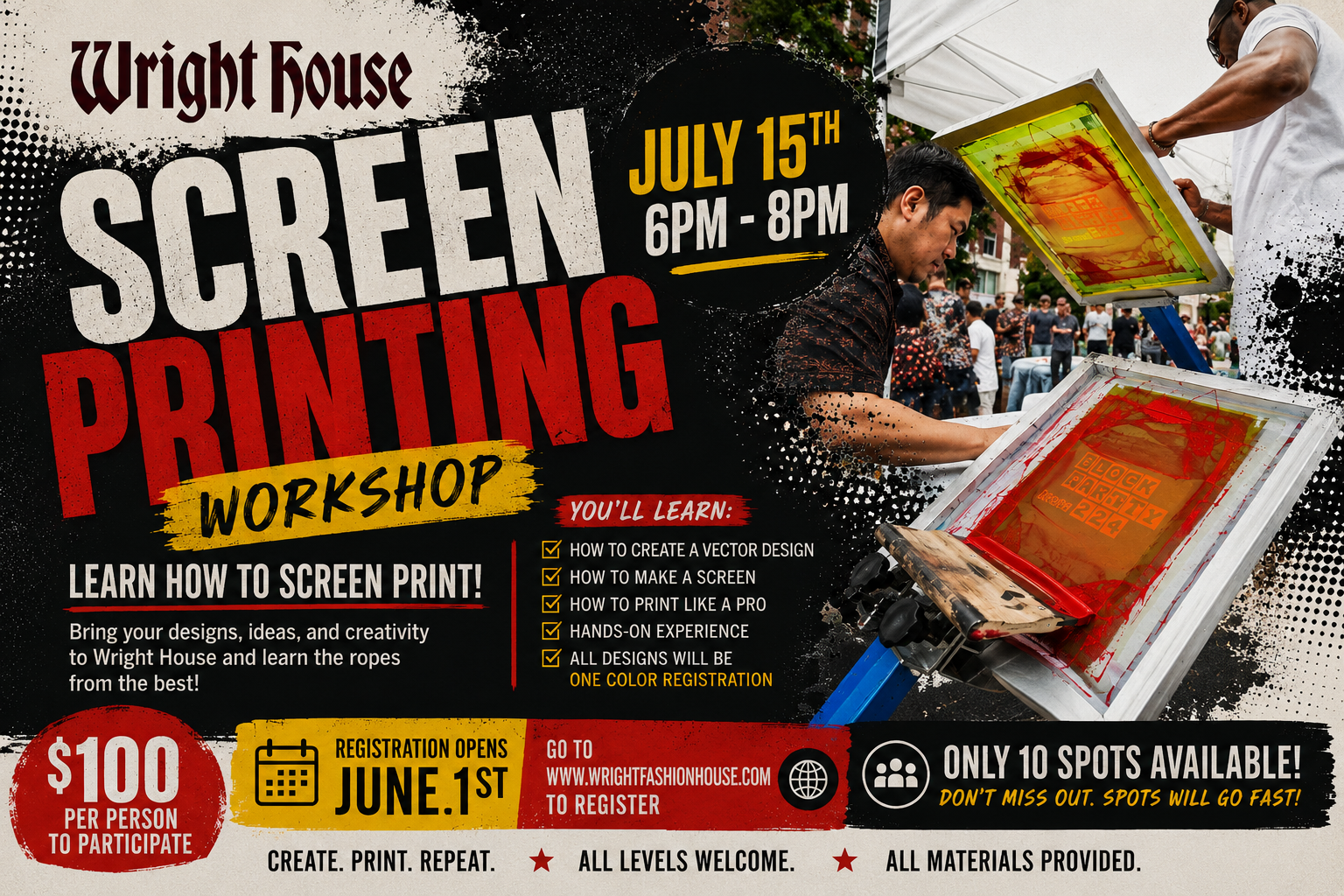 Screen Printing Workshop Experience
