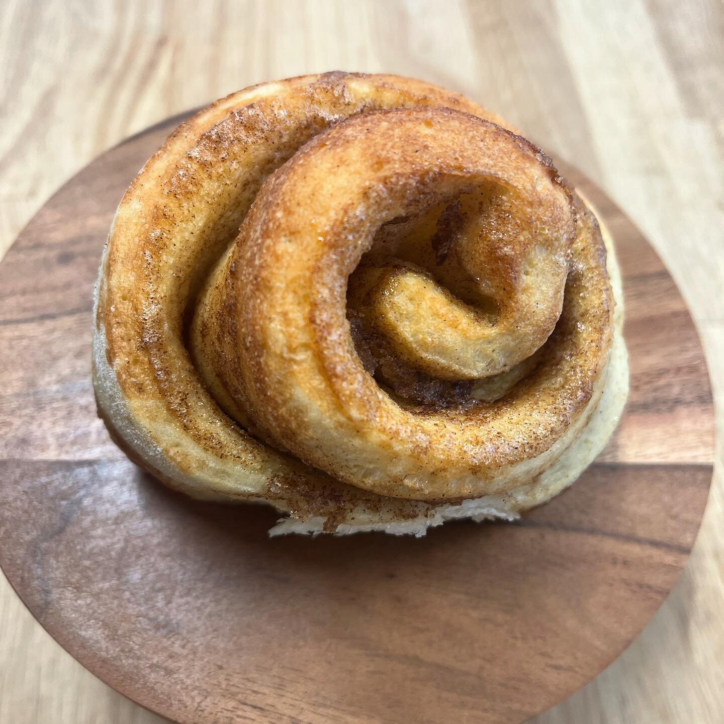 We&rsquo;re often asked what our signature item is, and this is it! An ooey gooey cinnamon roll. We make them with our challah dough and all the delicious butter and cinnamon super rolled up inside. Come and try one if you have not yet, we have lots 
