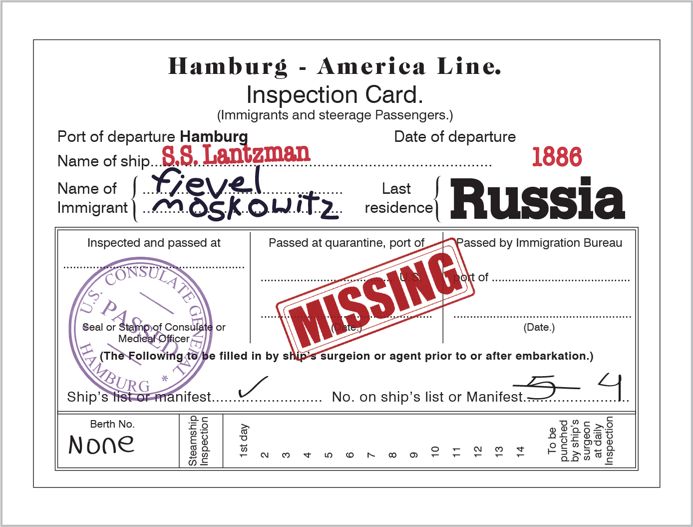 Inspection Card