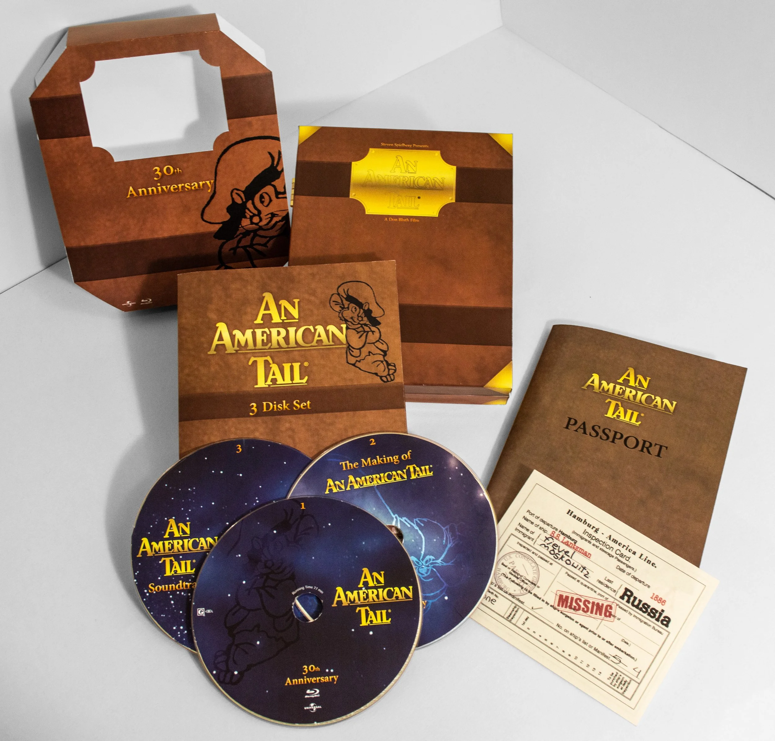 Sleeve, Suitcase, Disc Holder, 3 Discs, Passport, & Inspection Card