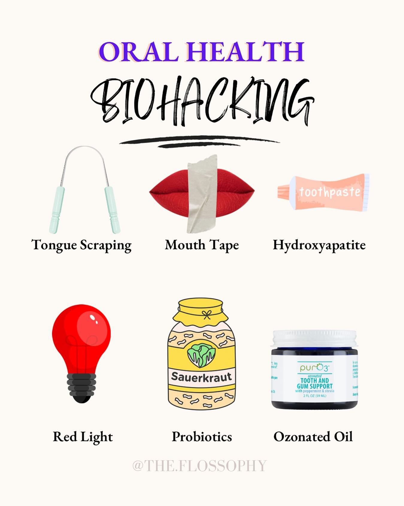 👅: Your mouth may contain around 20 billion bacteria right now. Your tongue is literally covered with bacteria. Debris, dead cells, &amp; excess bacteria create a coating on your tongue. I suggest tongue scraping first thing every morning. You can a