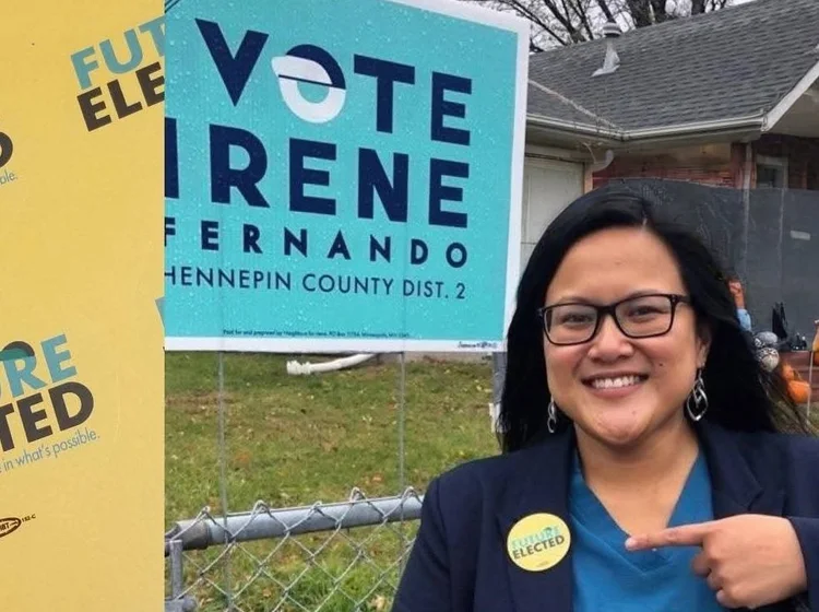 Irene Fernando with future elected leaders