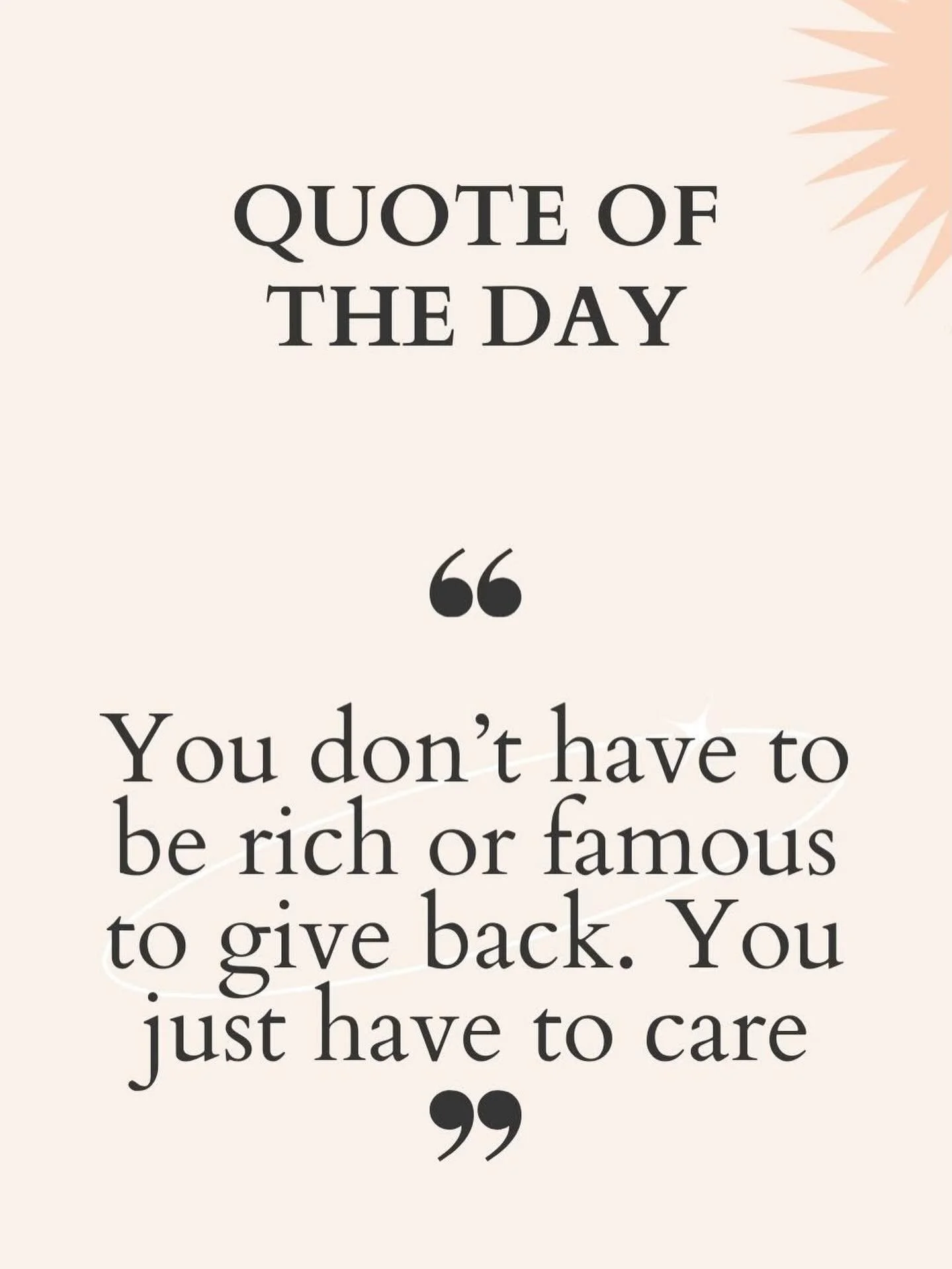 💛 Quote of the Day 💛
A little reminder that giving back makes a big difference. 
-Shaquille O&rsquo;Neal
