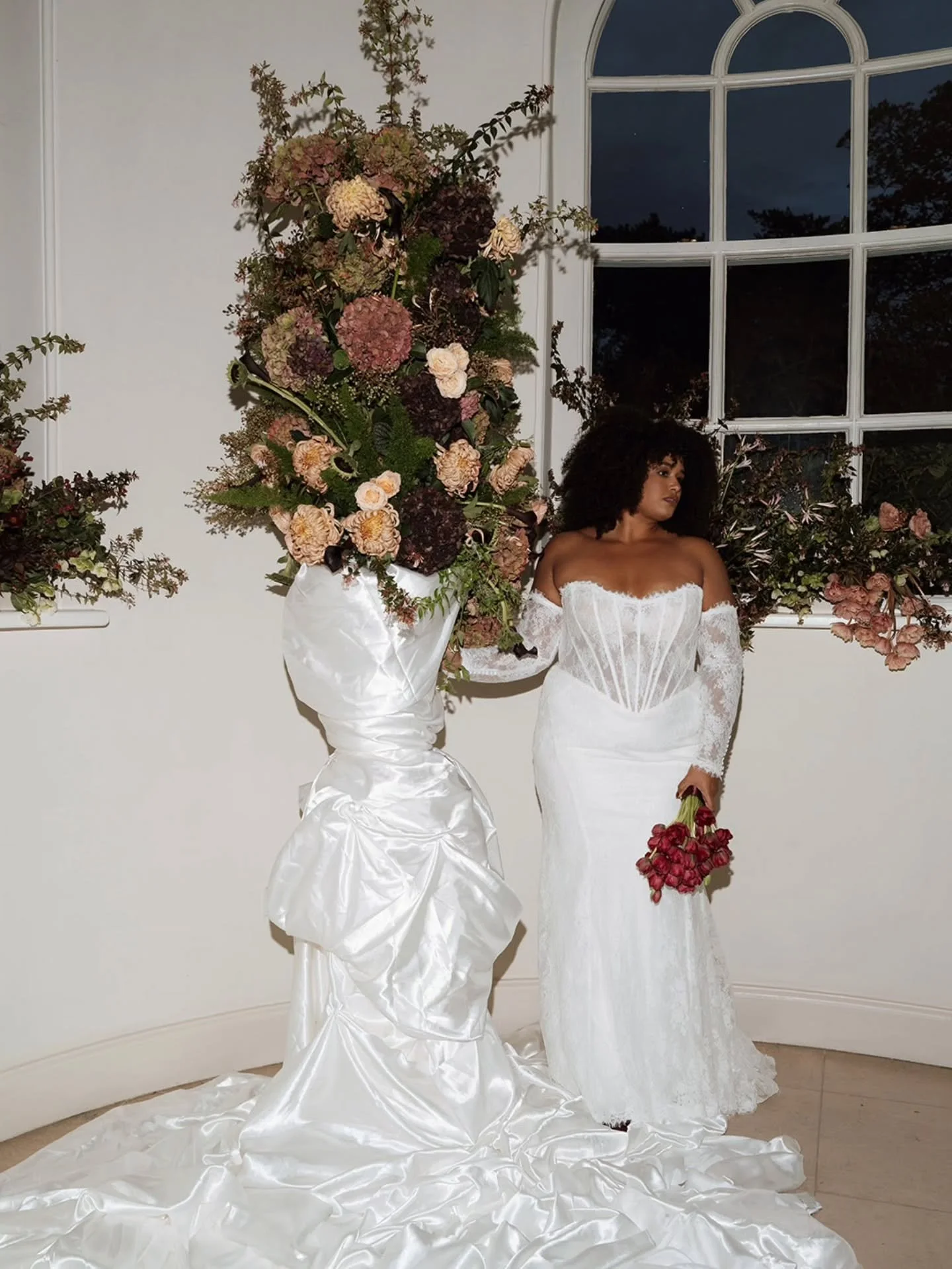 Draping in general is having a major resurgence for 2026 weddings, and white satin is perfectly positioned within that trend, but with a modern update.

Image 1 &amp; 3 @fayewildephotography
Image 2 @danilouphoto 

align x iscoyd 
planning and host @
