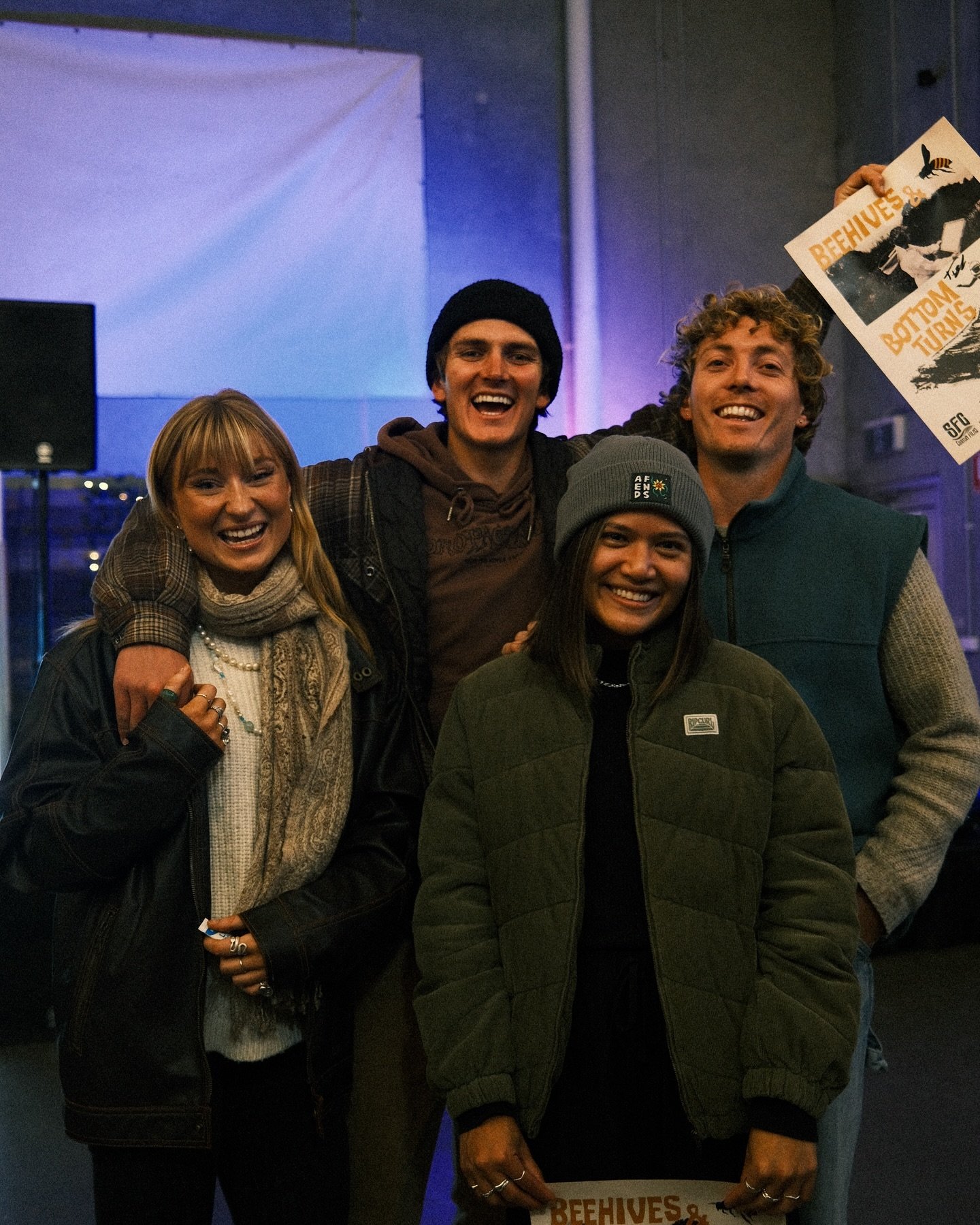 A very overdue thankyou to all the bee-friendly legends who came along to the premier of &lsquo;Beehives &amp; Bottom Turns&rsquo; last month. It was a lot of fun sharing the evening with friends, family and the surfcoast community. 

It means so muc