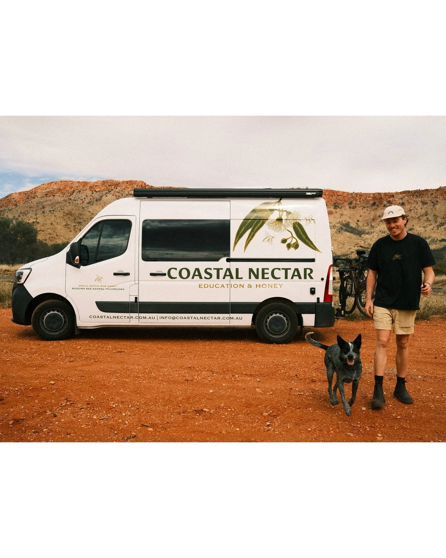 Meet Thomas &amp; Bandit from @coastal.nectar 

Currently on a buzzing bee tour, Thomas is running educational school workshops &amp; beekeeper incursions about the fascinating world of bees. Visiting remote communities &amp; schools around Australia