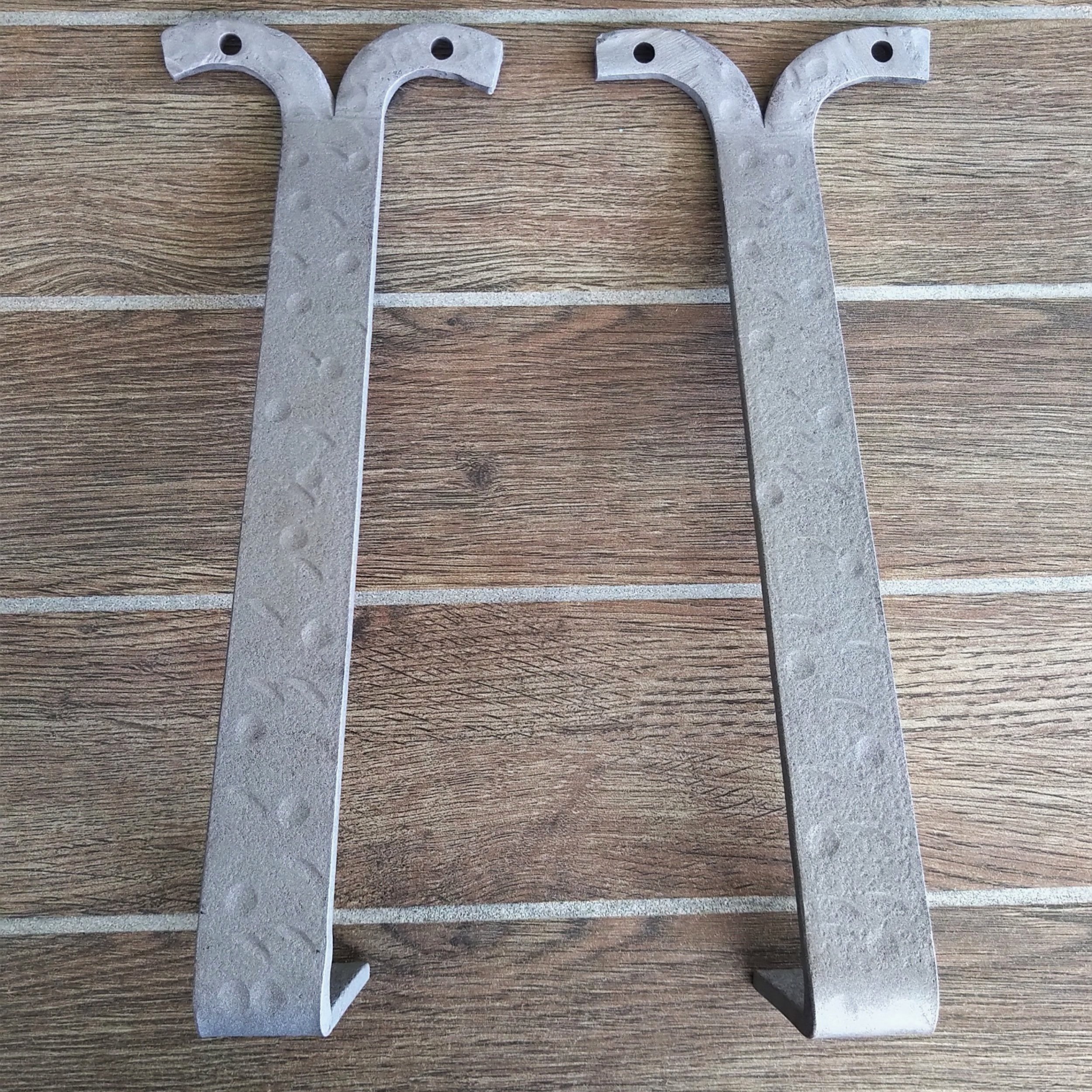 Sandblasted Metal Brackets
