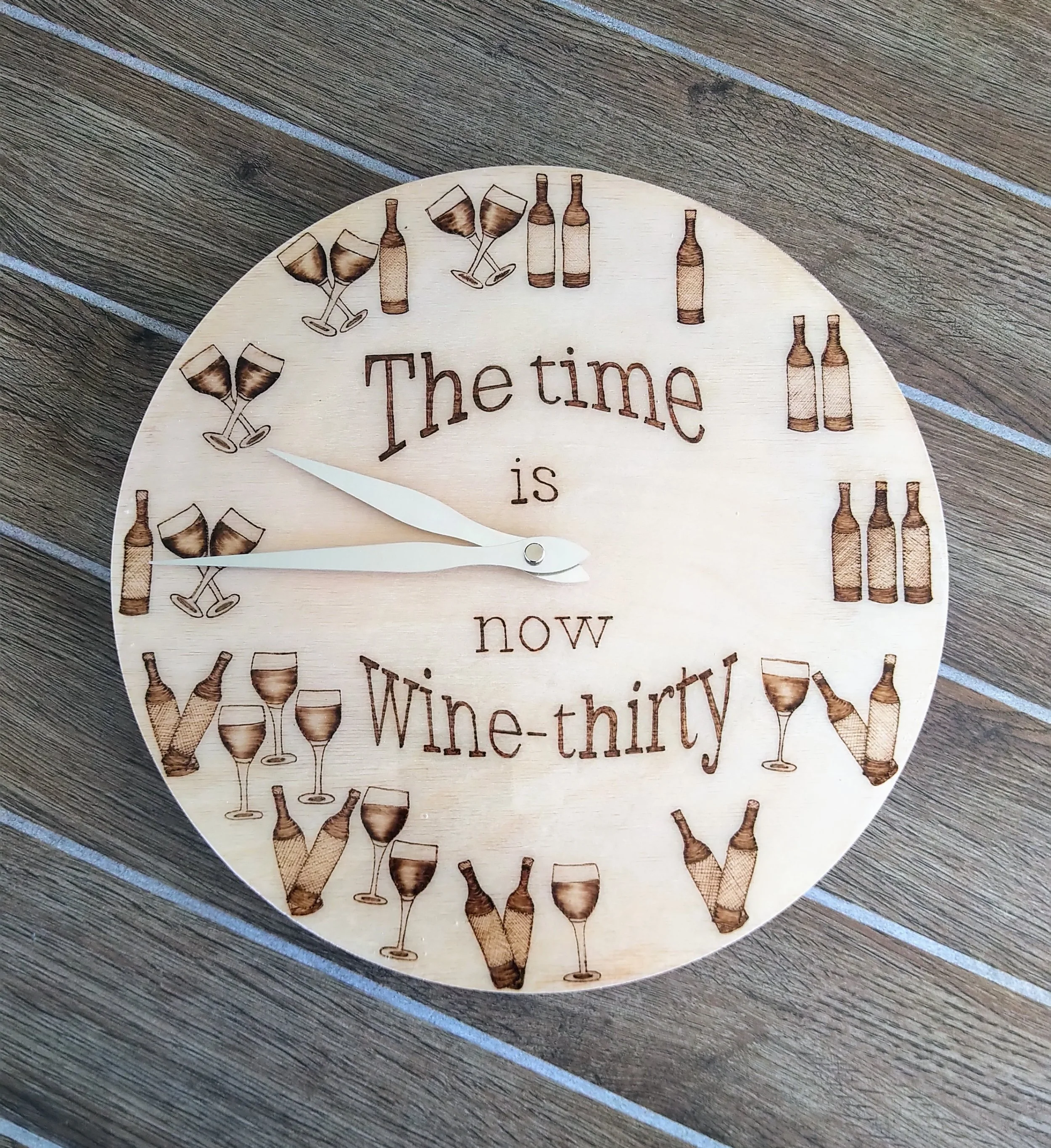 12" Wine Clock