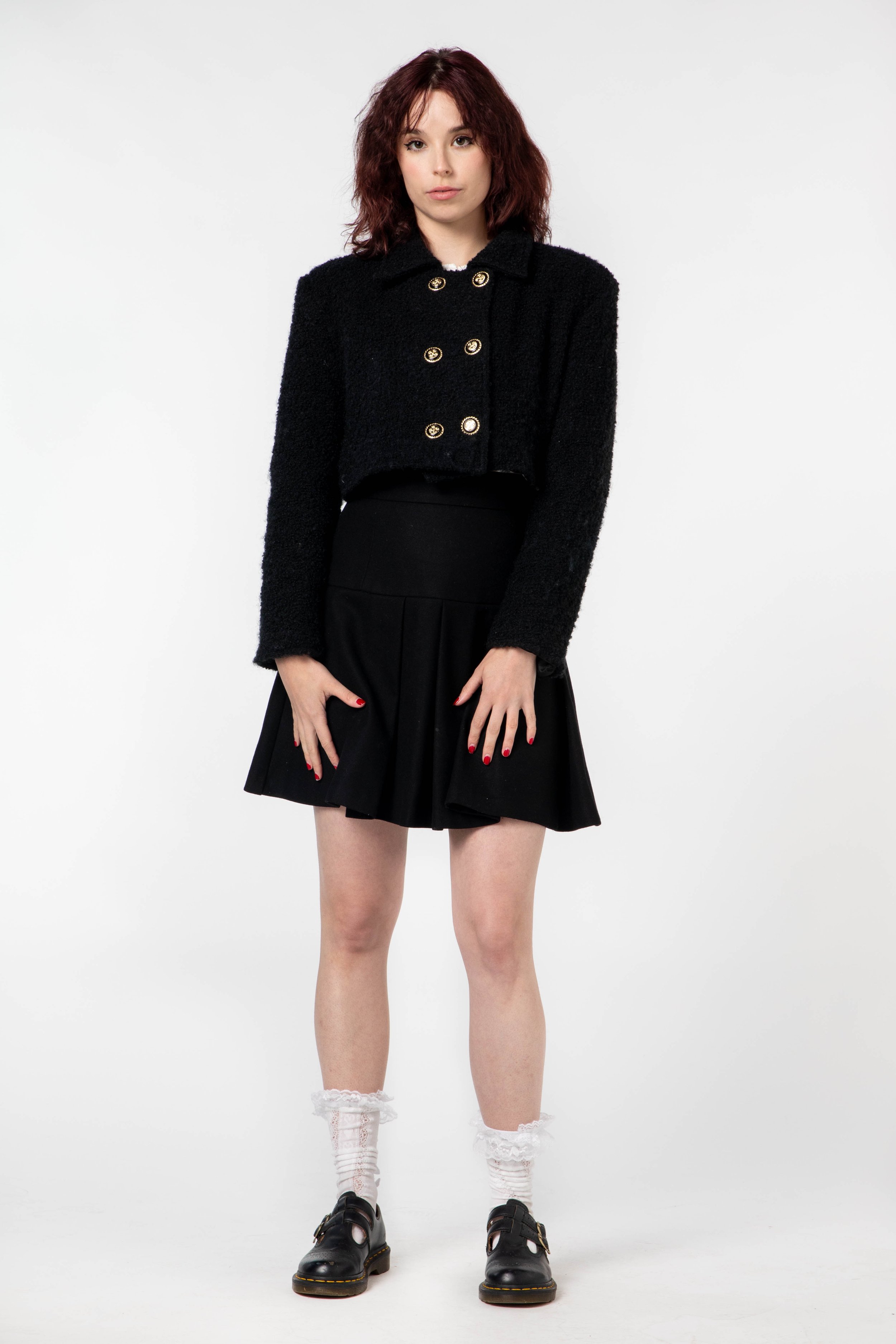 Preppy Cropped Wool Jacket