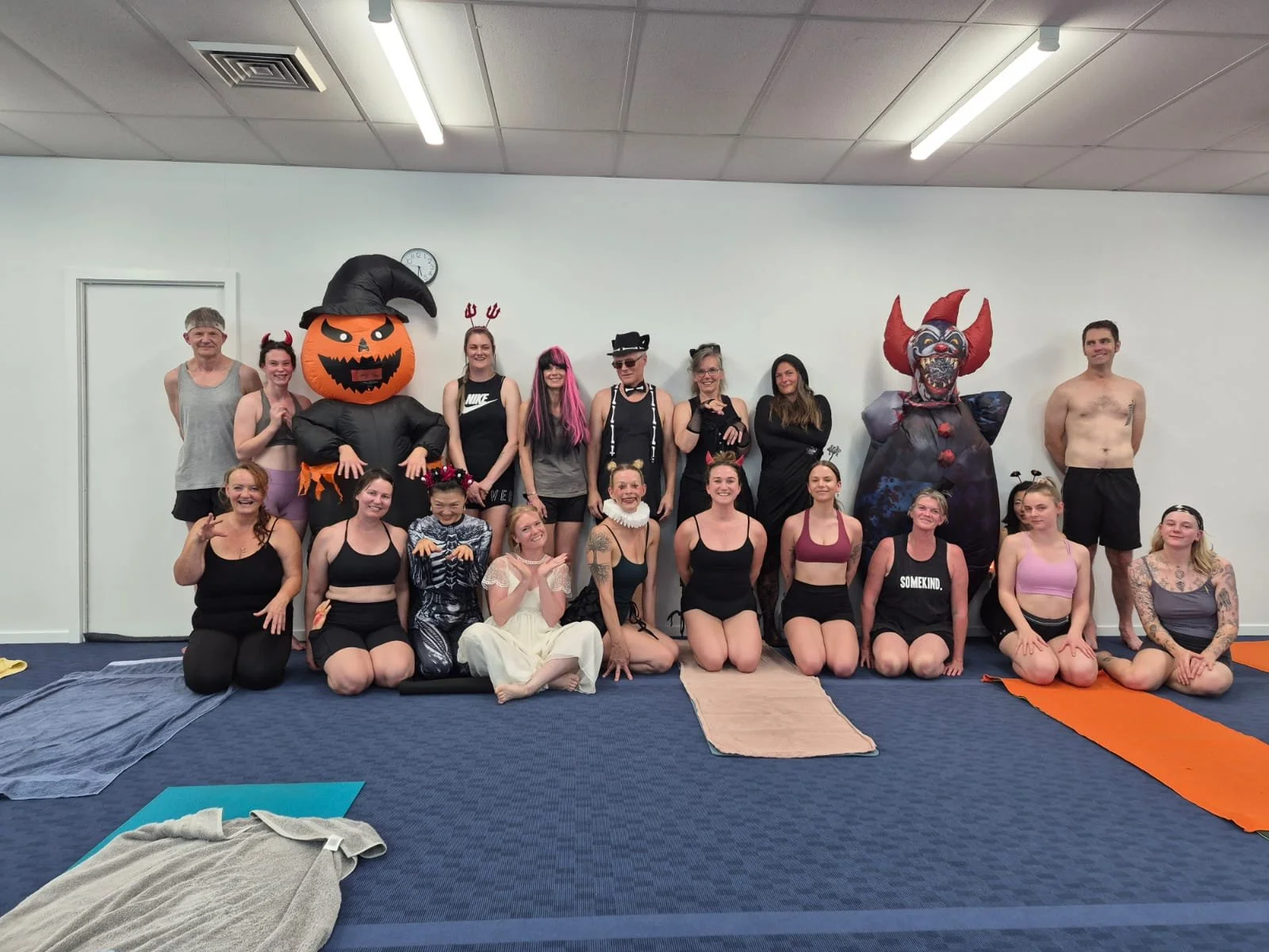 Hot yoga Halloween style
