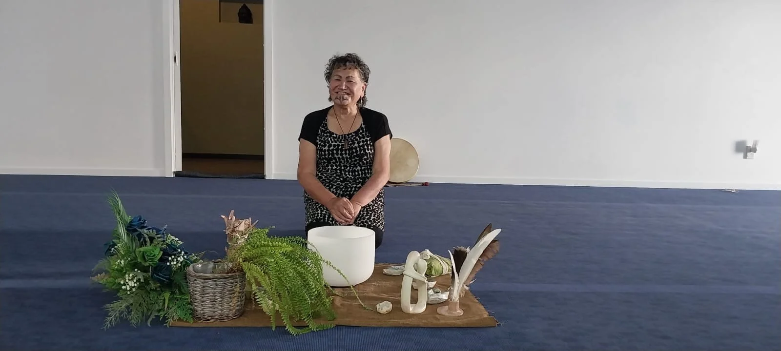 Aunty Christine leading the blessing