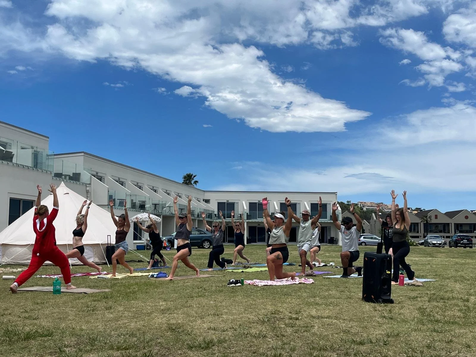 Taking the yoga outside