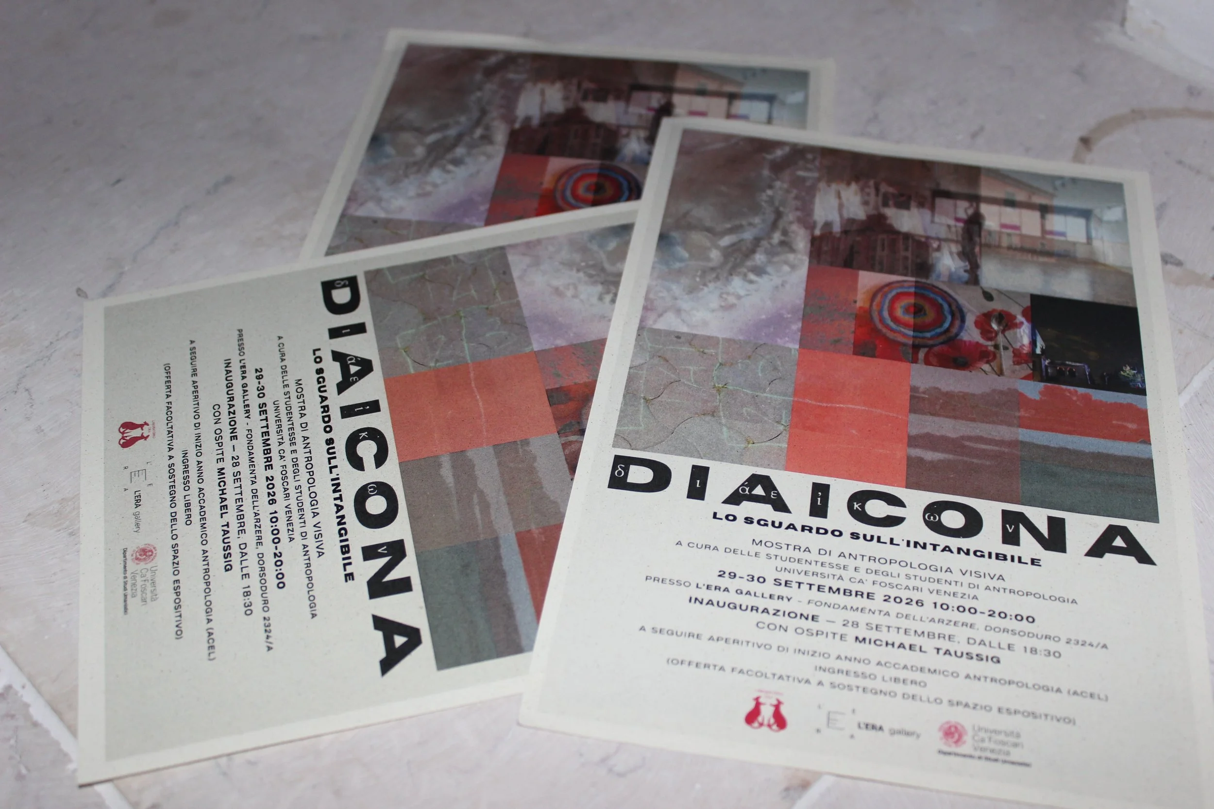 DIAICONA: Lo sguardo sull’intangibile was a student-led exhibition and screening developed through my 2025–26 course Visual Anthropology: Beyond Visual Anthropology (Thinking, Making, and Relating with Images) at Ca’ Foscari University of Venice. Pre