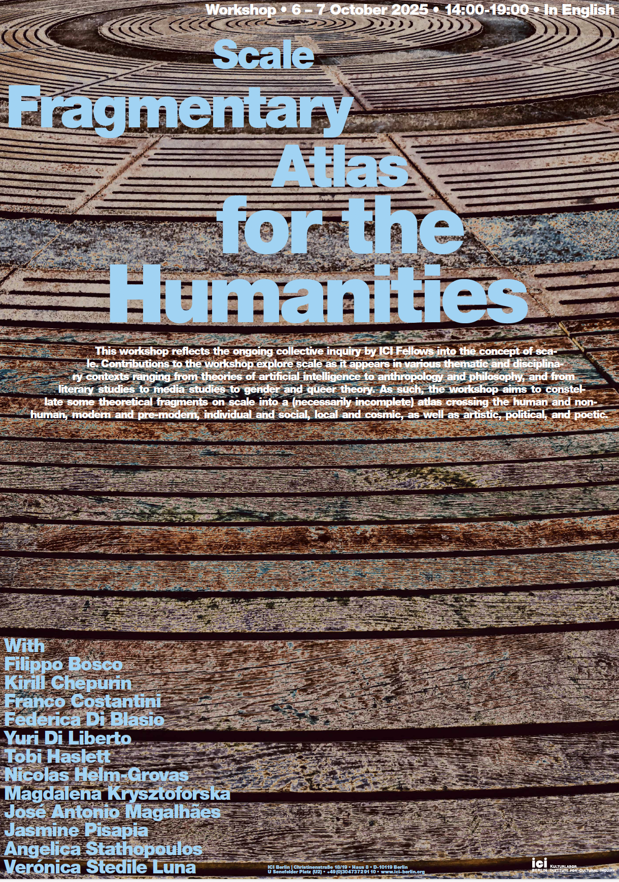 Next October I will be presenting at the ICI in Berlin on "Of Dust, Volcanoes, and Death: Timescales of Disaster and the Everyday" along with some wonderful human beings.
